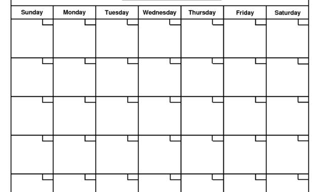 Printable Blank Calendar Template … | Organizing | Printable throughout Blank Calander Template