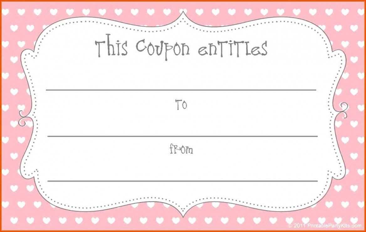 Printable Blank Coupons Template | <3 | Free Coupon Template Inside Blank Coupon Template Printable