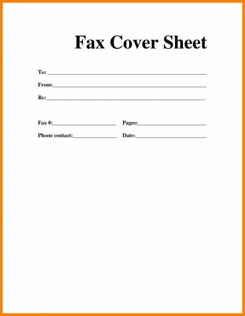 Printable Blank Microsoft Word Fax Cover Sheet | Fax Cover With Regard To Fax Cover Sheet Template Word 2010