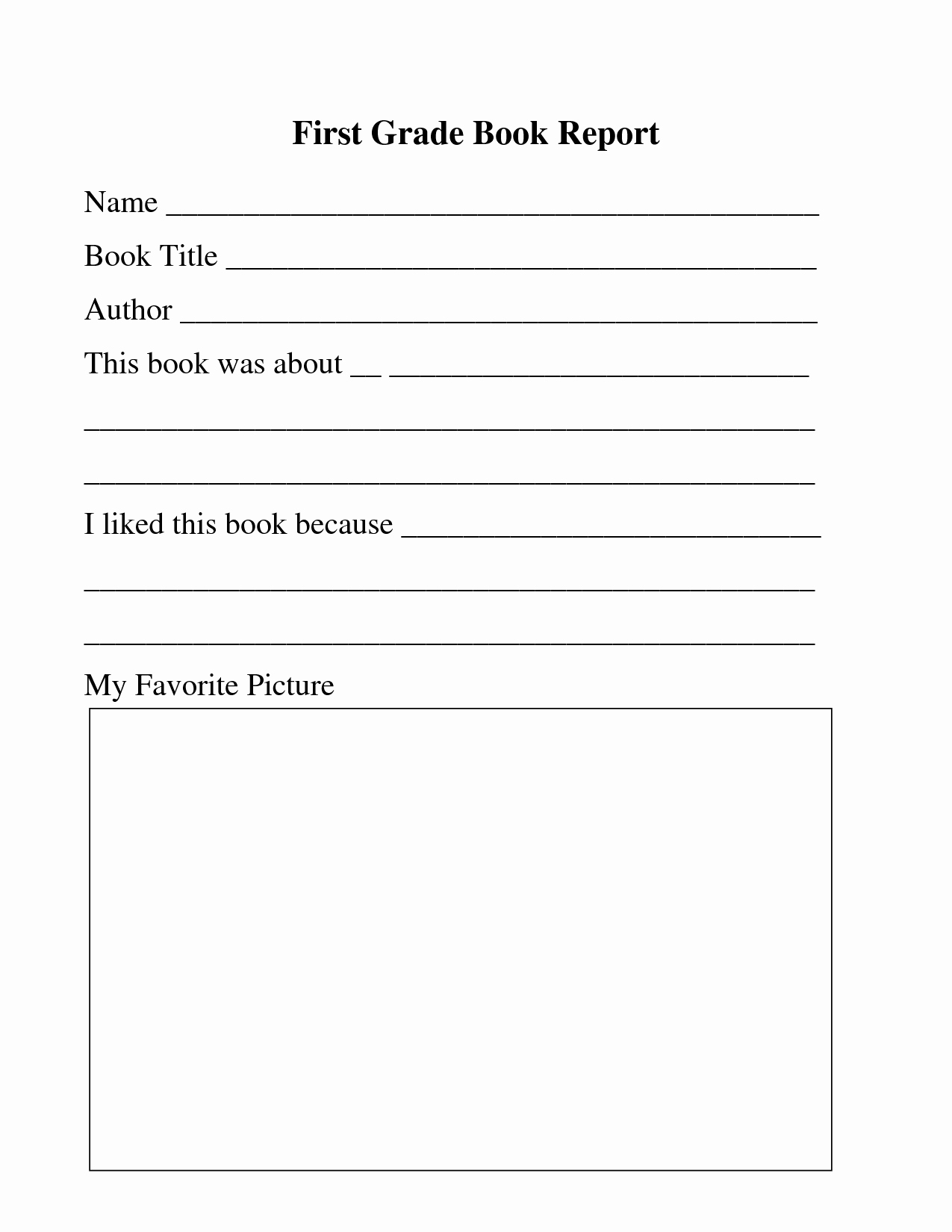 Printable Book Template Or First Grade Book Review Printable With 1St Grade Book Report Template