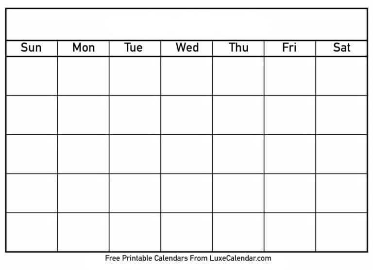 Printable Calendar Templates Full Page – Calendar with Full Page Blank ...