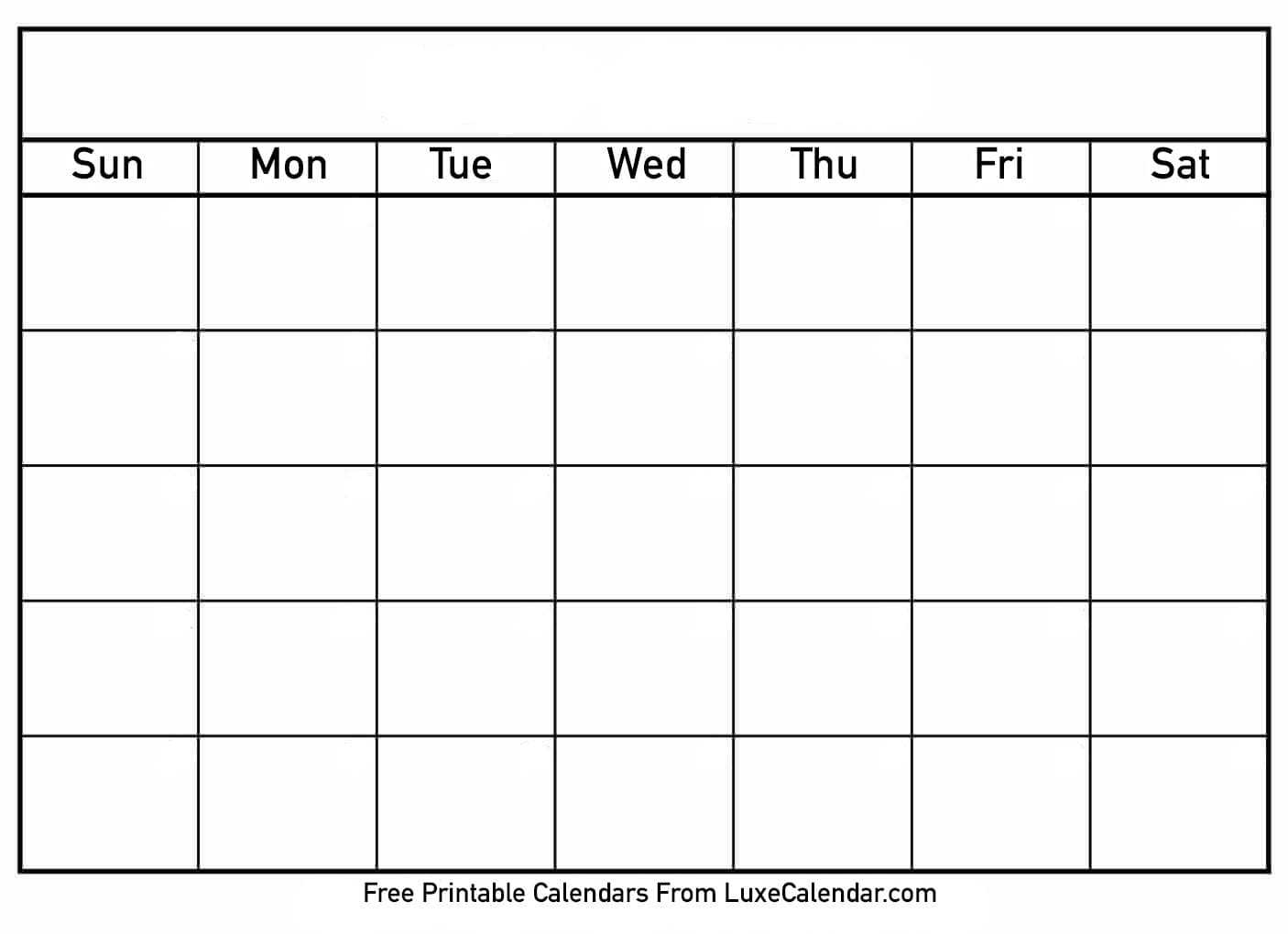Printable Calendar Templates Full Page – Calendar With Full Page Blank Calendar Template