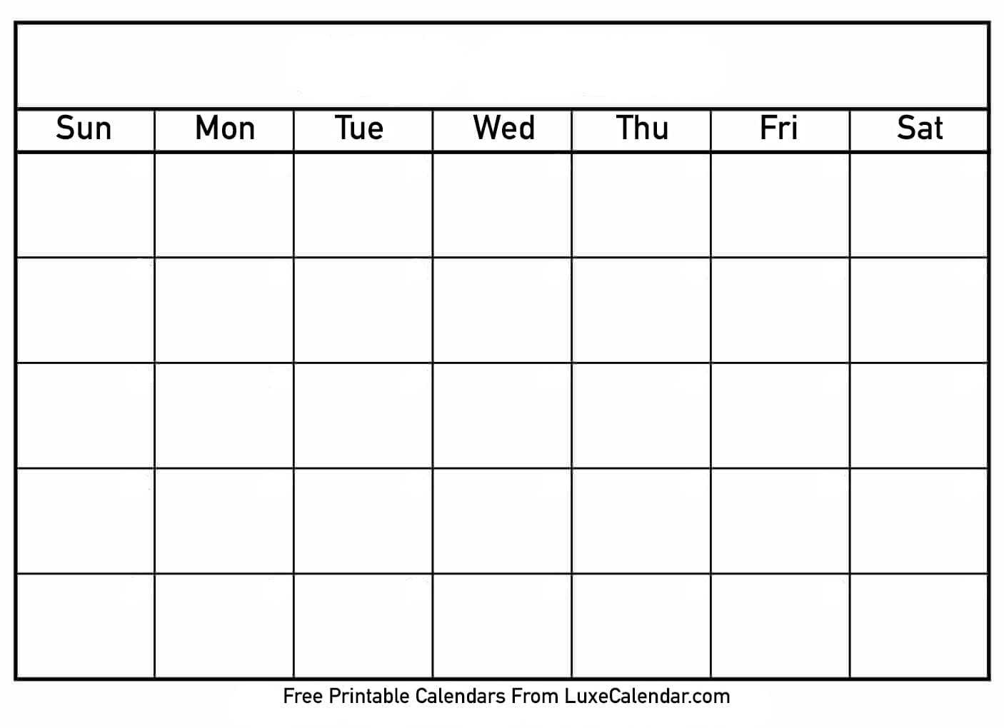 Printable Calendar Templates Full Page – Calendar With Full Page Blank Calendar Template