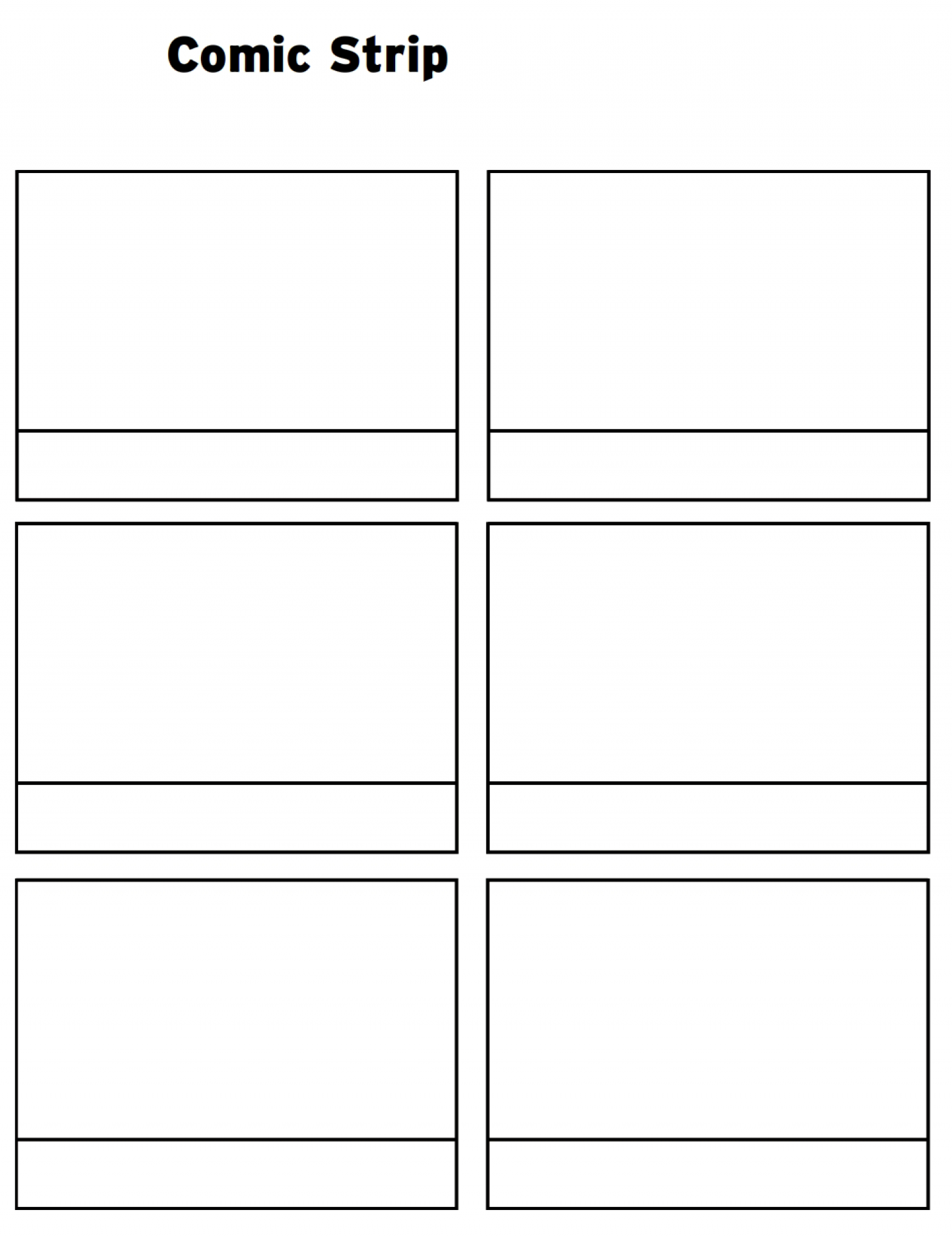 Printable Comic Strip Template Pdf Word Pages | Printable Throughout Printable Blank Comic Strip Template For Kids