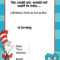 Printable Dr. Seuss Birthday Invitation | Birthday Pertaining To Dr Seuss Birthday Card Template