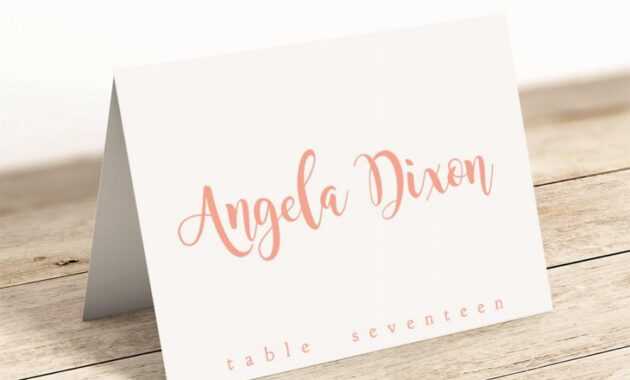 Printable Folded Place Cards Table Name Cards Template regarding Table Name Card Template