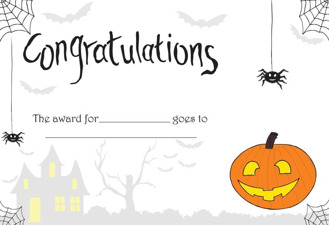 Printable Halloween Certificate – Great For Teachers Or For Inside Halloween Certificate Template