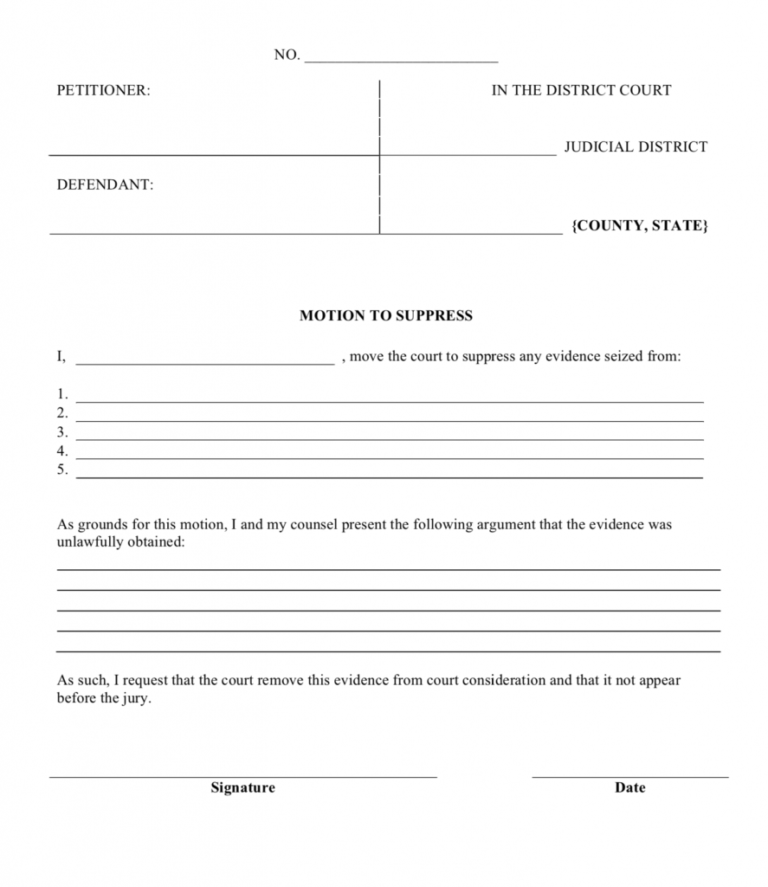 Free Printable Blank Legal Forms