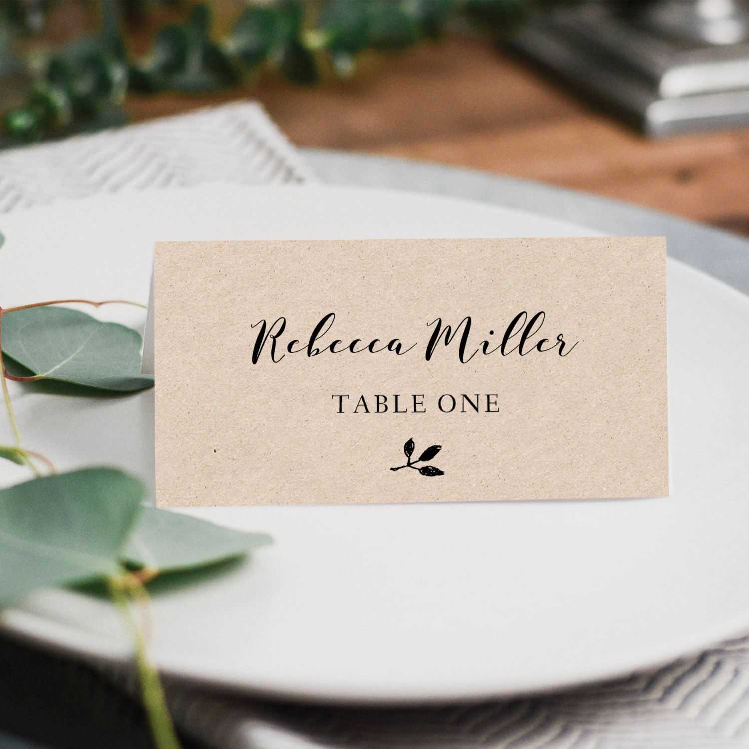 Printable Place Cards, Place Card Template, Editable Place Pertaining To Ms Word Place Card Template