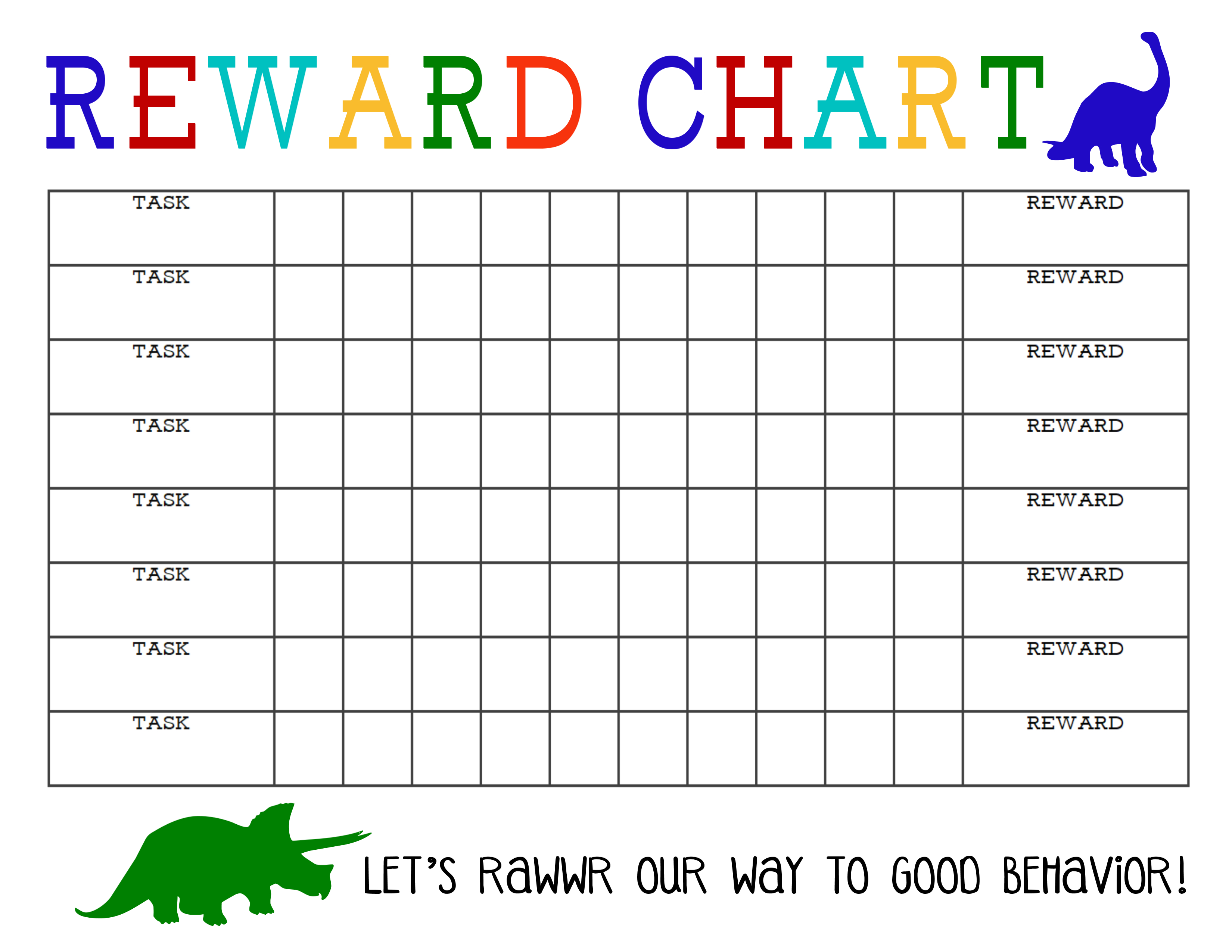 Printable Reward Chart – The Girl Creative Throughout Blank Reward Chart Template