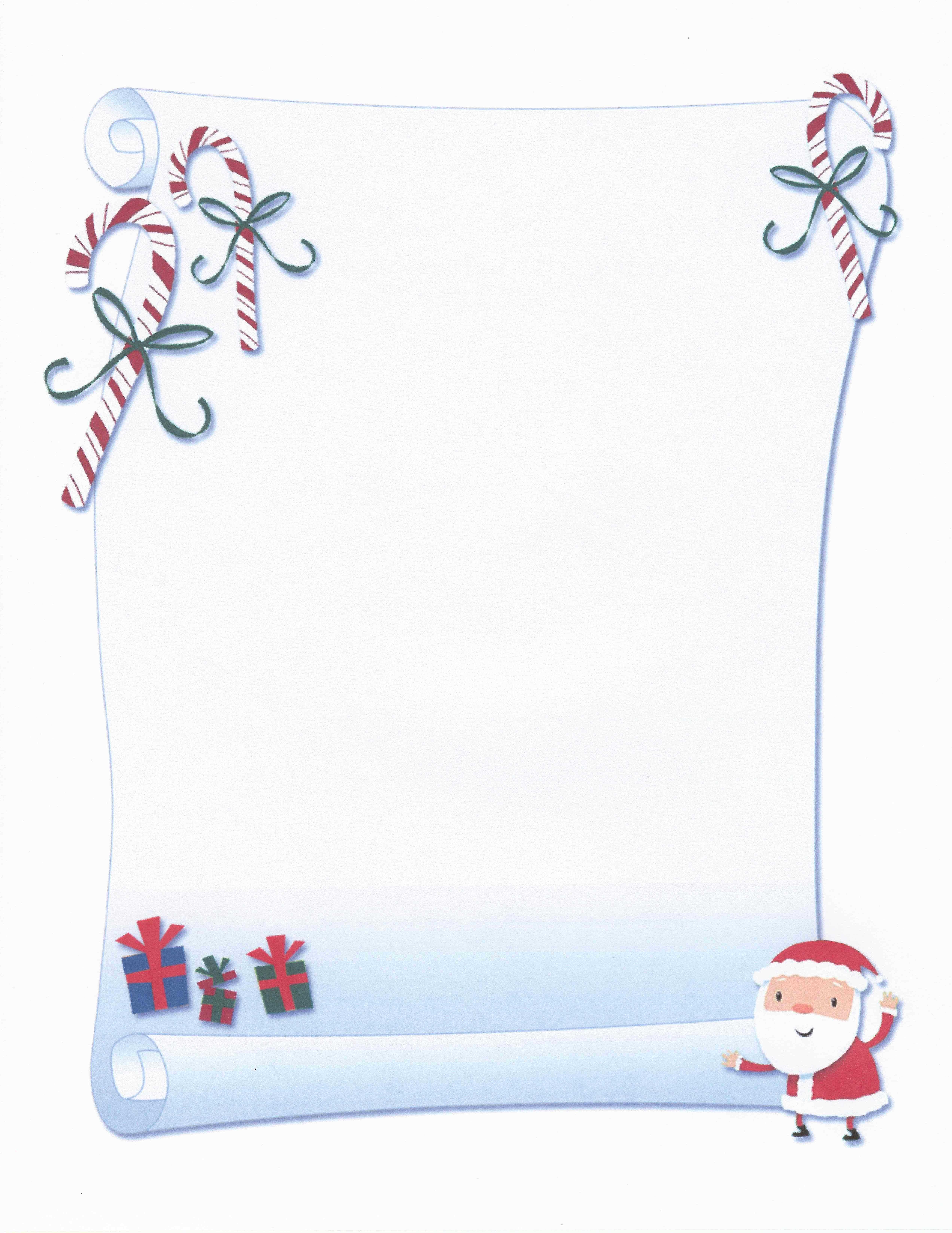 Printable Santa Scroll Certificate Stationery | Stationary Throughout Scroll Certificate Templates