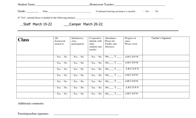 Printable Student Progress Report Template | Progress inside Student Progress Report Template