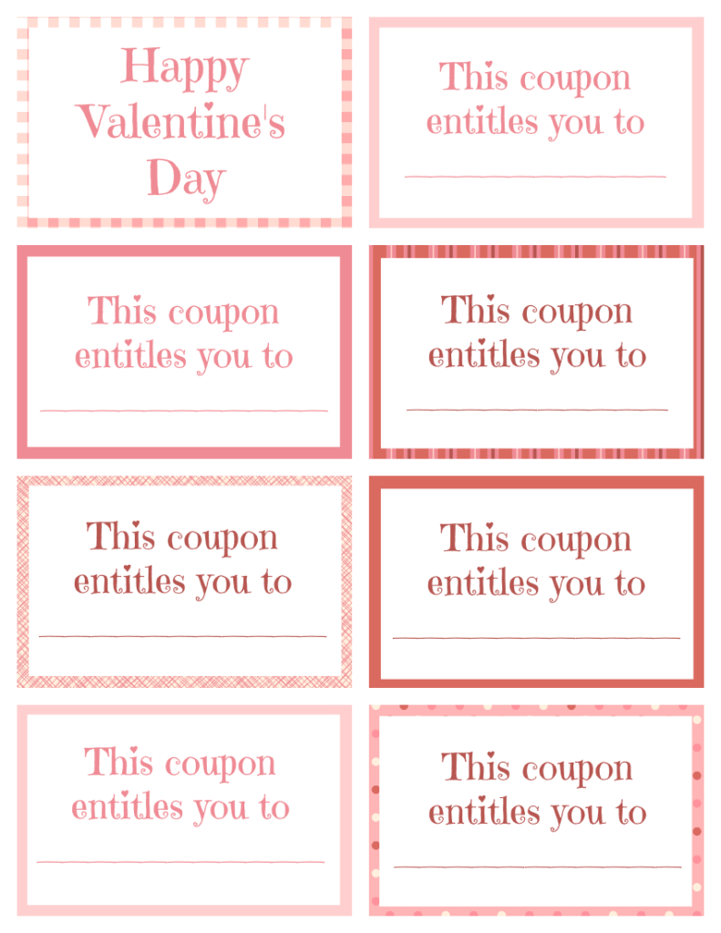 Printable Valentine Coupon Book Blank | Printables | Love Within Blank Coupon Template Printable