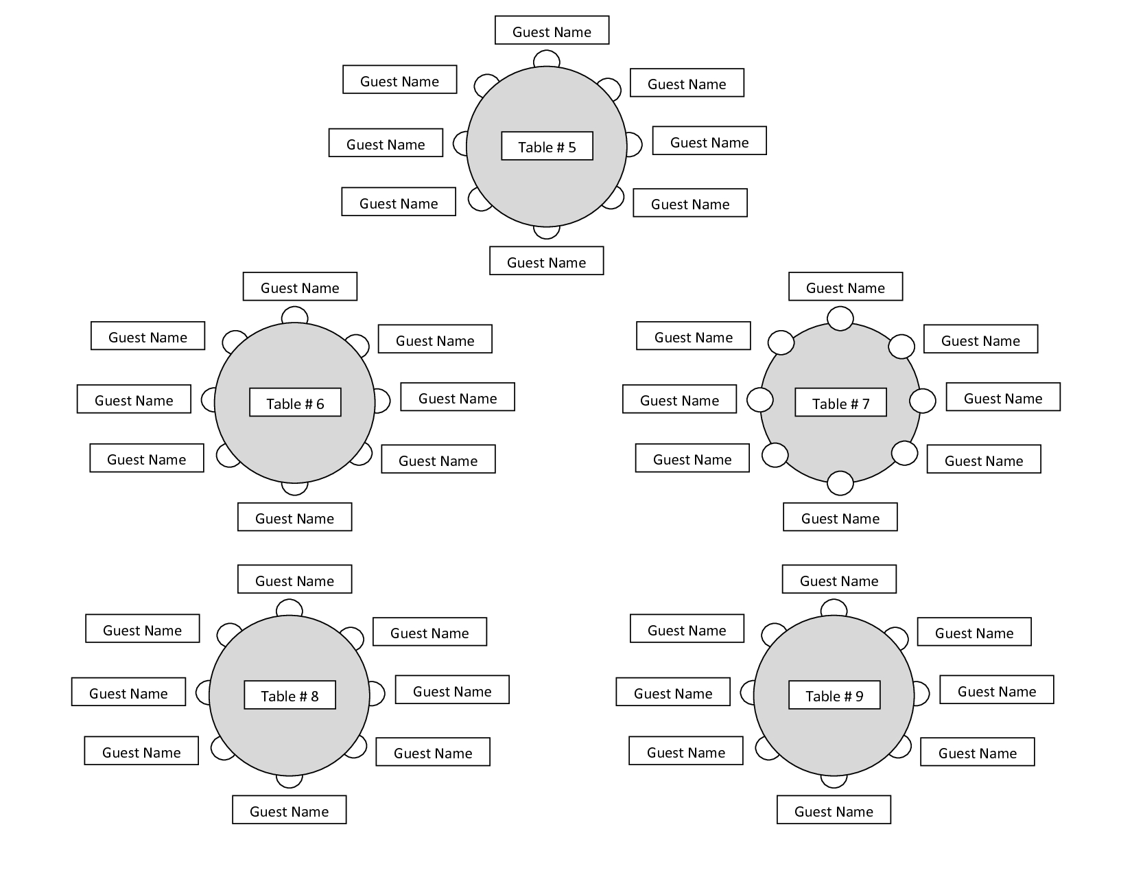 Printable Wedding Seating Templates | Table Seating Chart Within Wedding Seating Chart Template Word