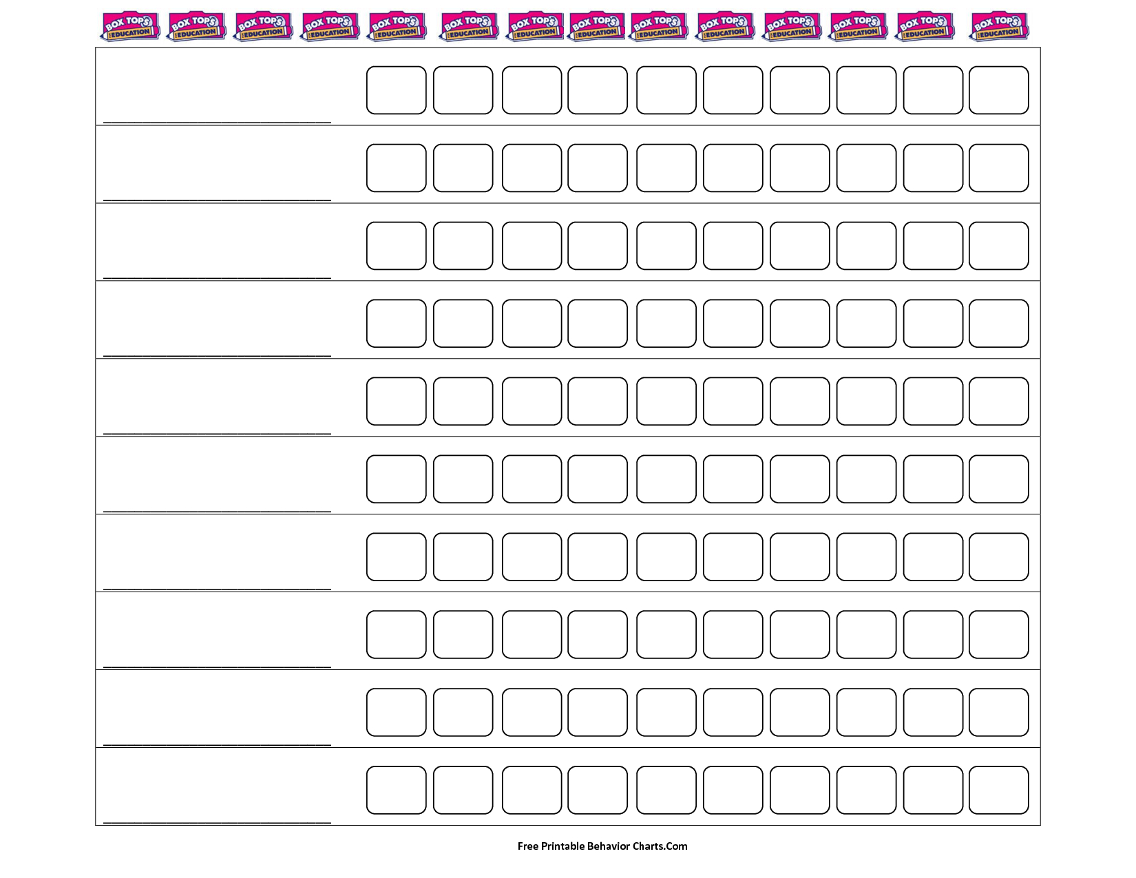 Printable Weekly Behavior Chart Templates | Embed This In Blank Reward Chart Template