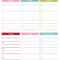 Printable+Blank+Weekly+Checklist+Template | Household With Blank Cleaning Schedule Template