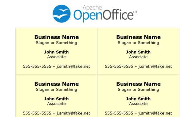 Printing Business Cards In Openoffice Writer in Business Card Template Open Office