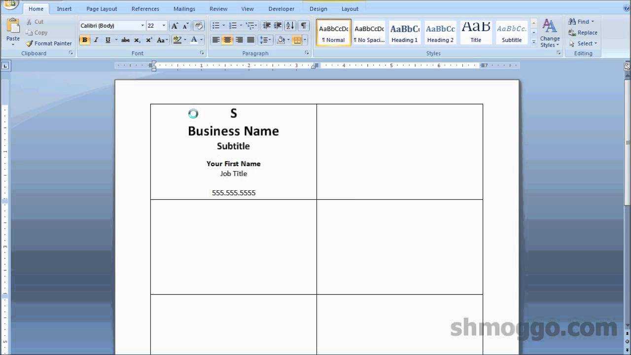 Printing Business Cards In Word | Video Tutorial Within Credit Card Size Template For Word