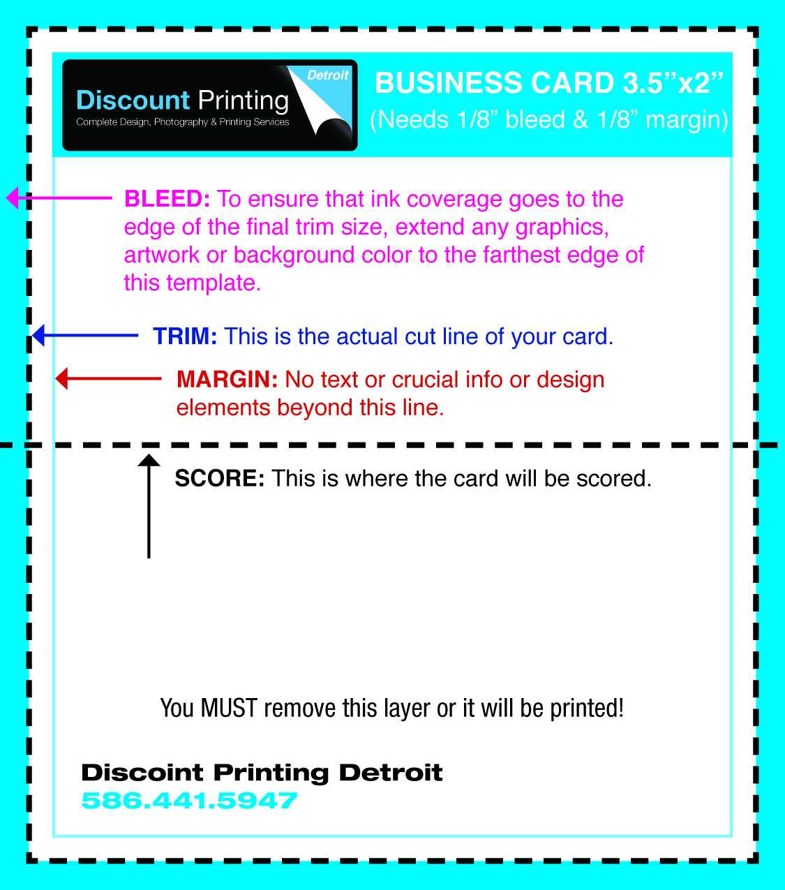Printing Templates For Graphic Design | Discount Printing Inside Fold Over Business Card Template