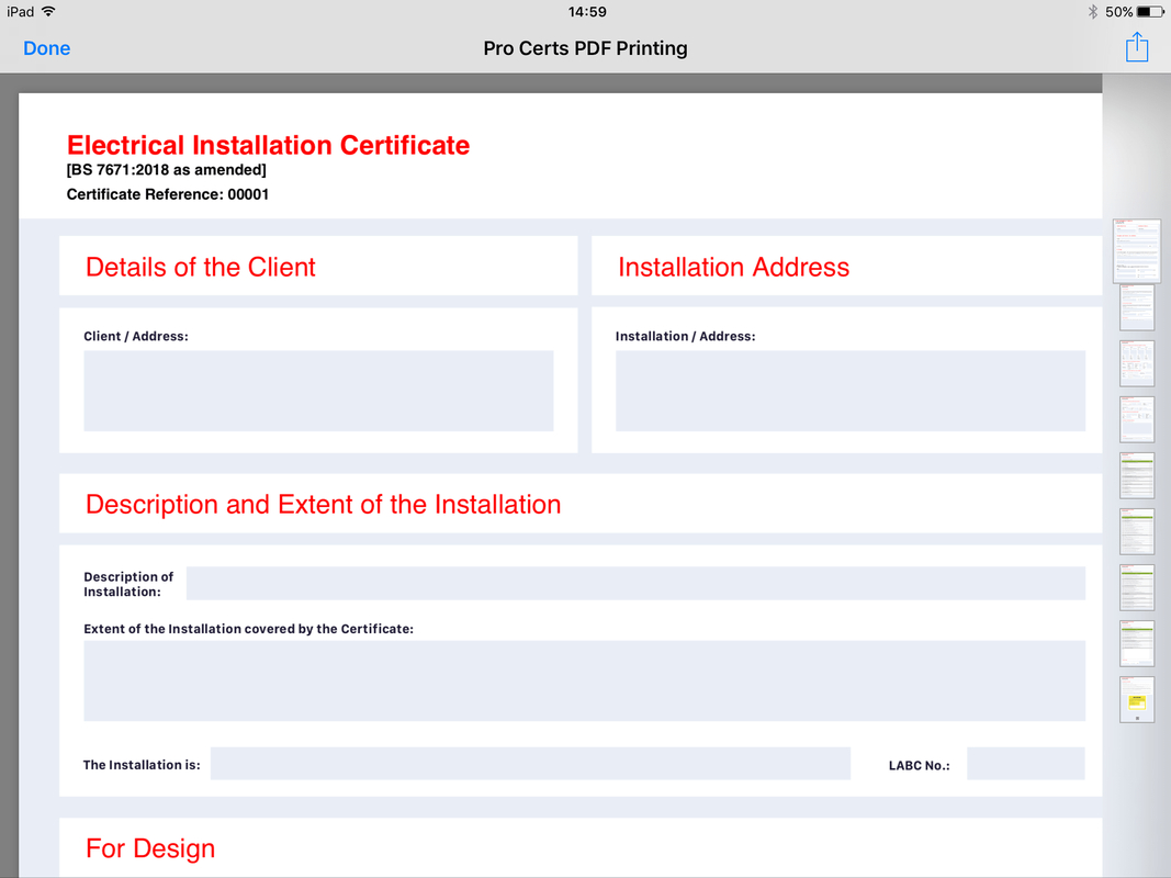 Pro Certs | Electrical Testing Inspecting & Certification For Electrical Installation Test Certificate Template