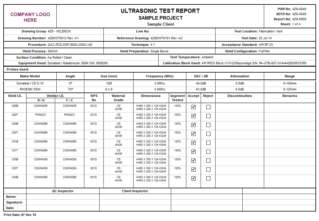 Product Detail With Regard To Welding Inspection Report Template