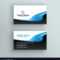 Professional Blue Wave Business Card Template In Professional Name Card Template