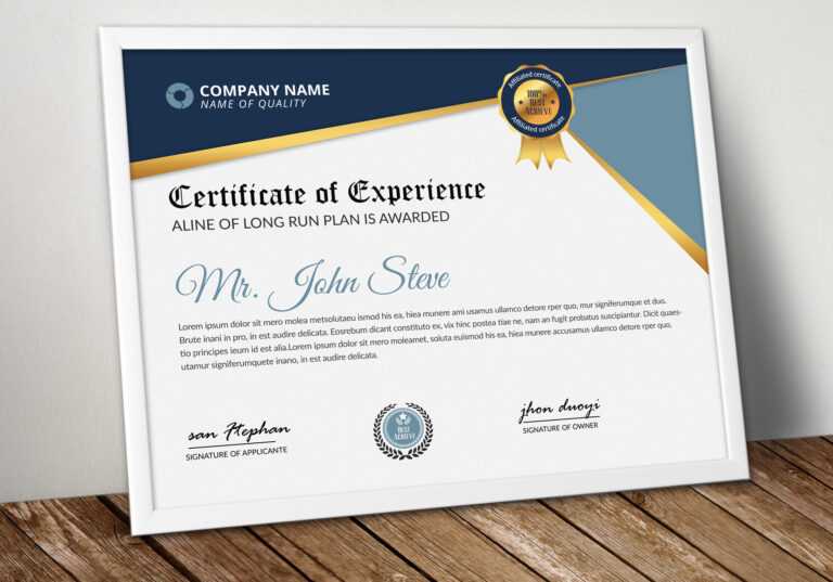 High Resolution Certificate Template