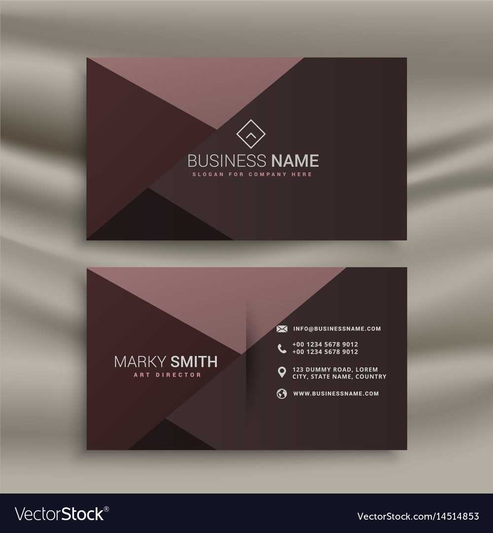 Professional Dark Business Card Design Template Within Professional Name Card Template