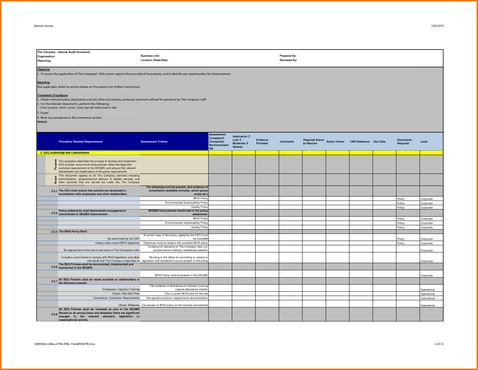 Professional Internal Audit Report Template Example With Intended For It Audit Report Template Word