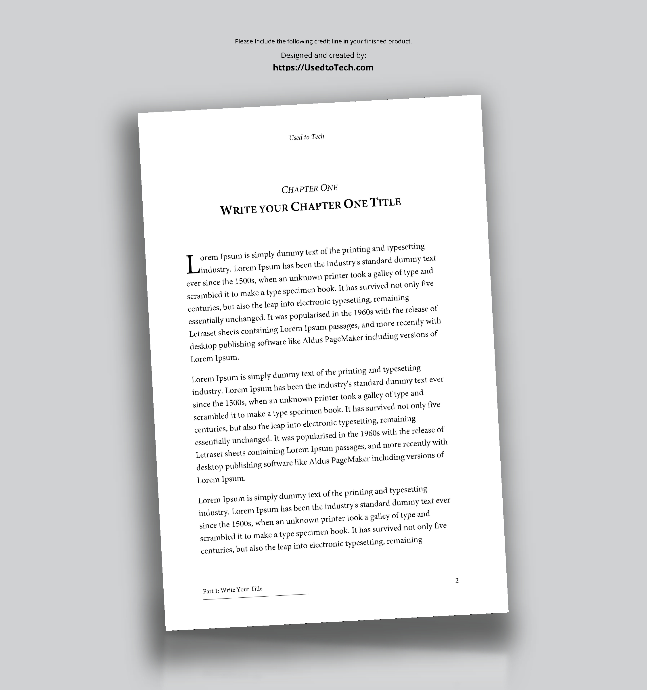 Professional Looking Book Template For Word, Free – Used To Tech In 6X9 Book Template For Word