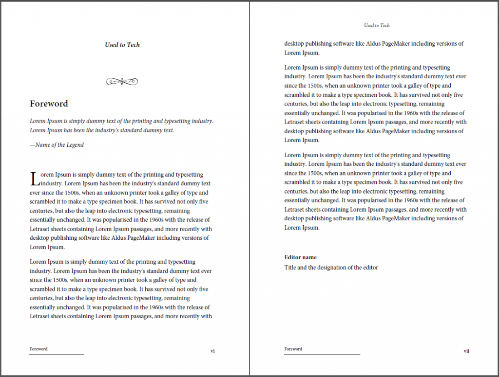 Professional Looking Book Template For Word, Free - Used To Tech In 6X9 Book Template For Word