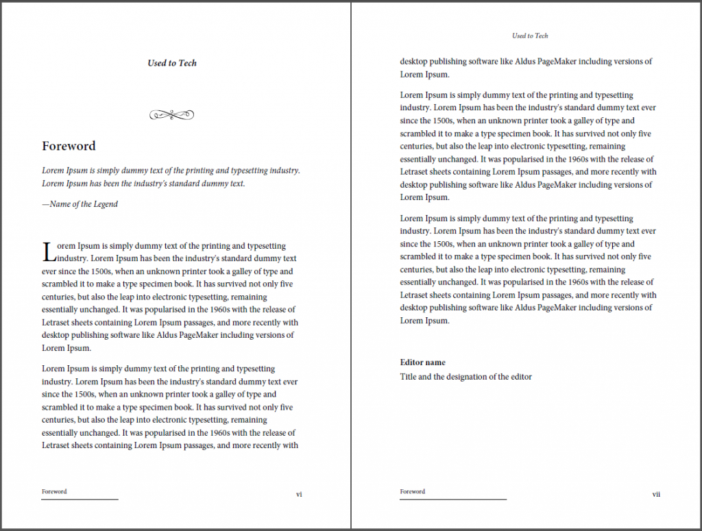Professional Looking Book Template For Word, Free - Used To Tech In 6X9 Book Template For Word