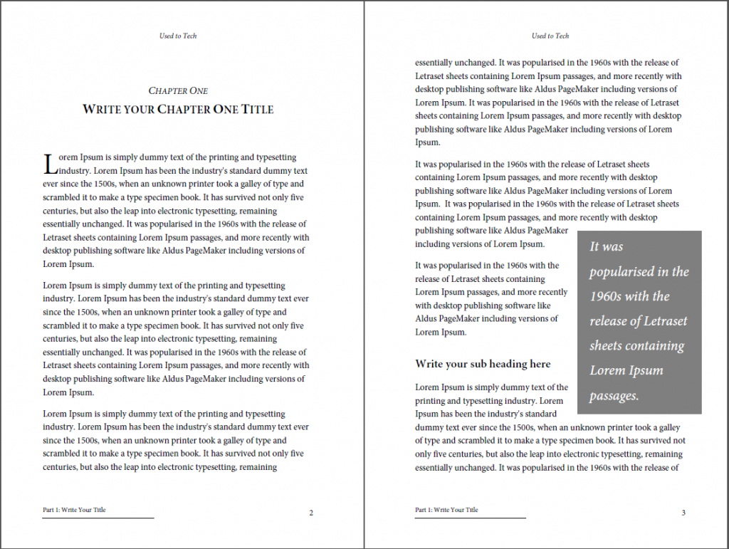 Professional Looking Book Template For Word, Free – Used To Tech With 6X9 Book Template For Word