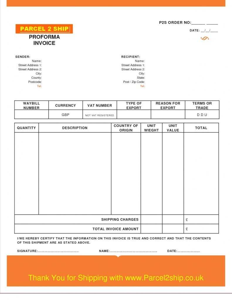 Proforma Invoice Template Free Download Free Business In Free Proforma Invoice Template Word