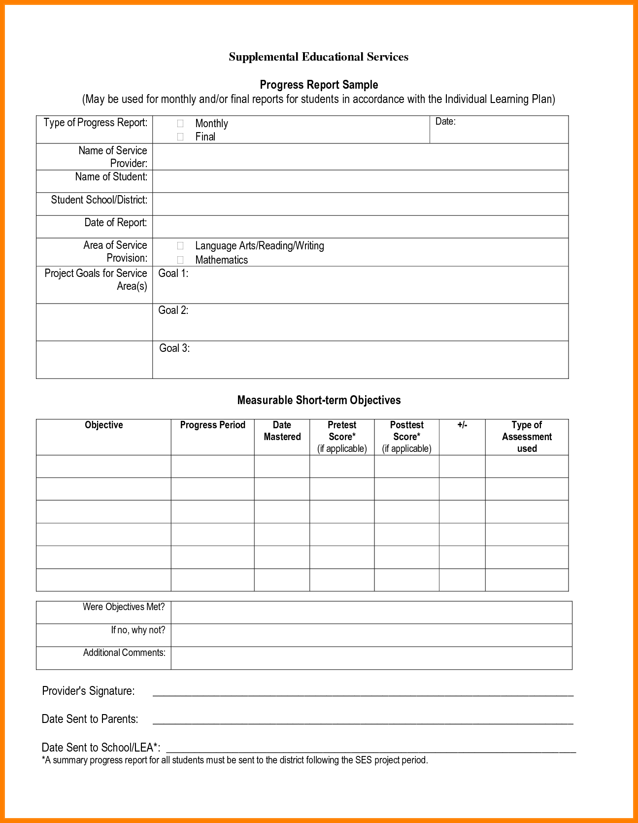 Progress Report Format Student Progress Report Template Pdf Inside School Progress Report Template