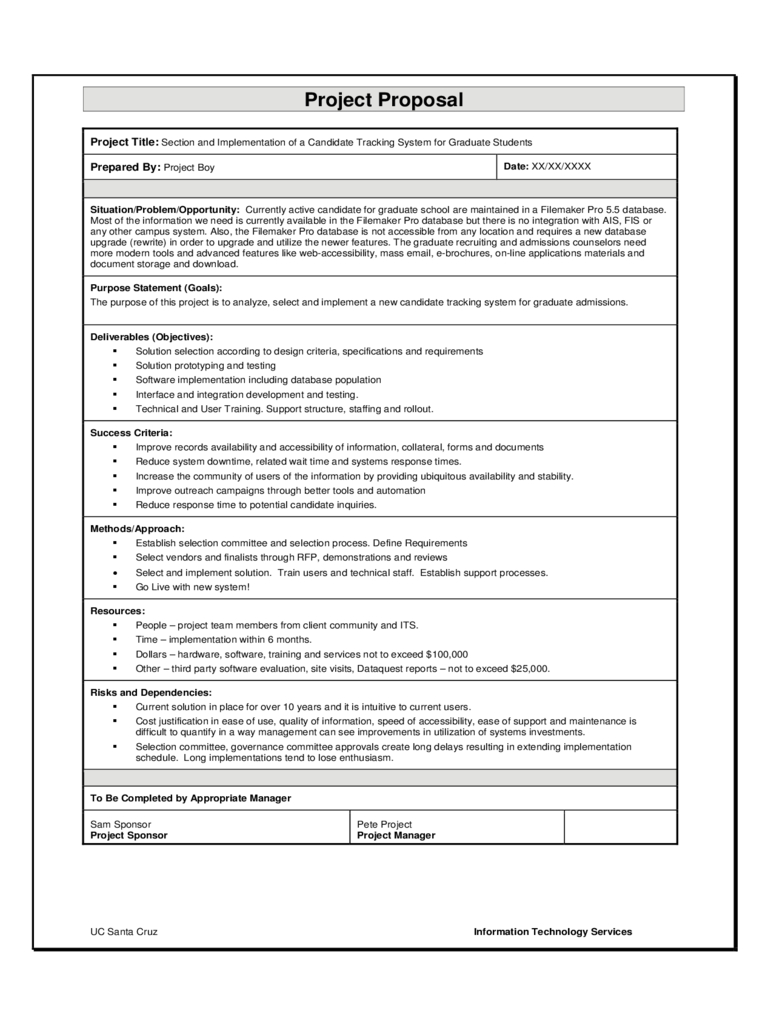 Project Proposal Sample Template – Edit, Fill, Sign Online In Software Project Proposal Template Word