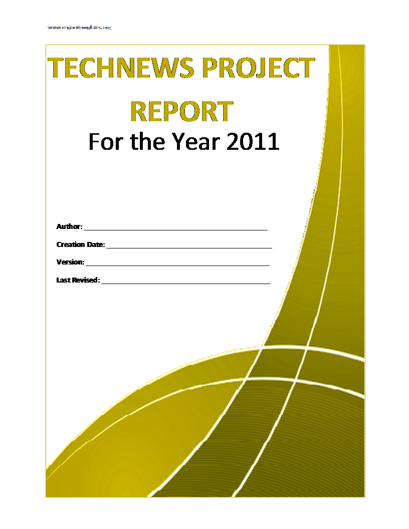 Project Report Template Regarding Project Analysis Report Template