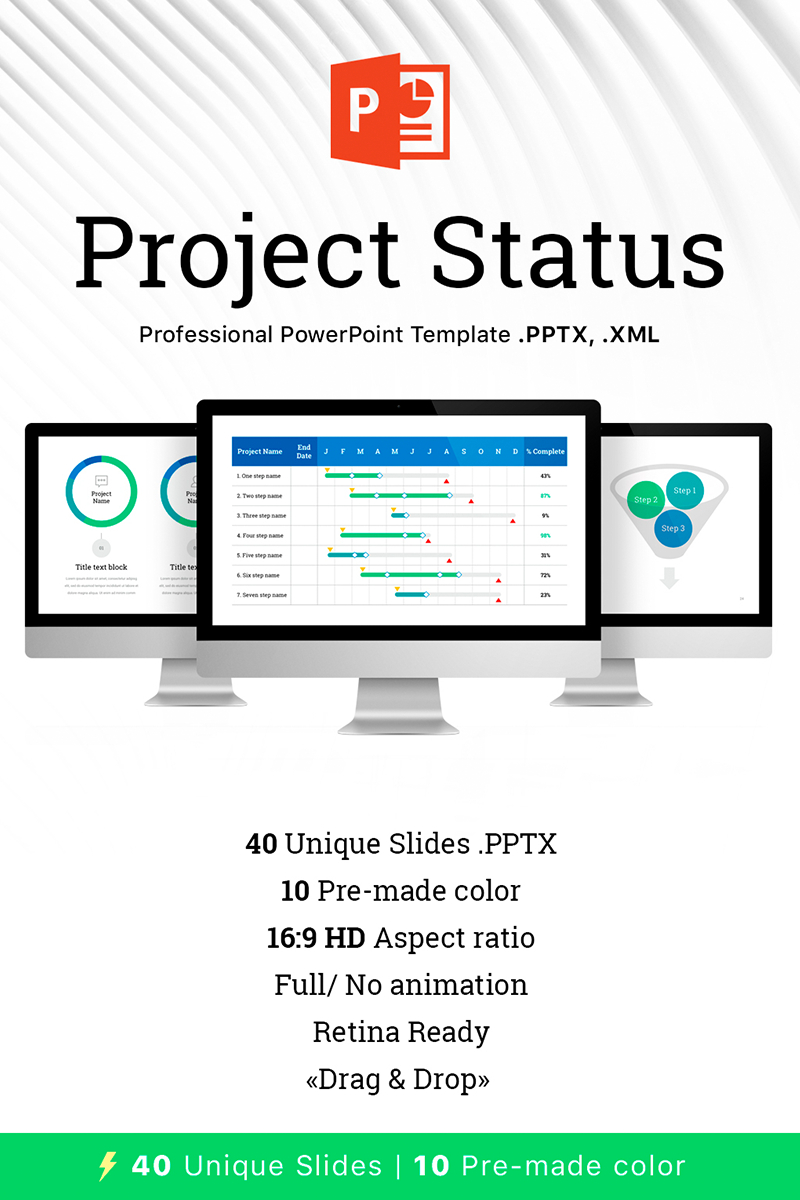 Project Status – Professional Powerpoint Template Within Weekly Project Status Report Template Powerpoint