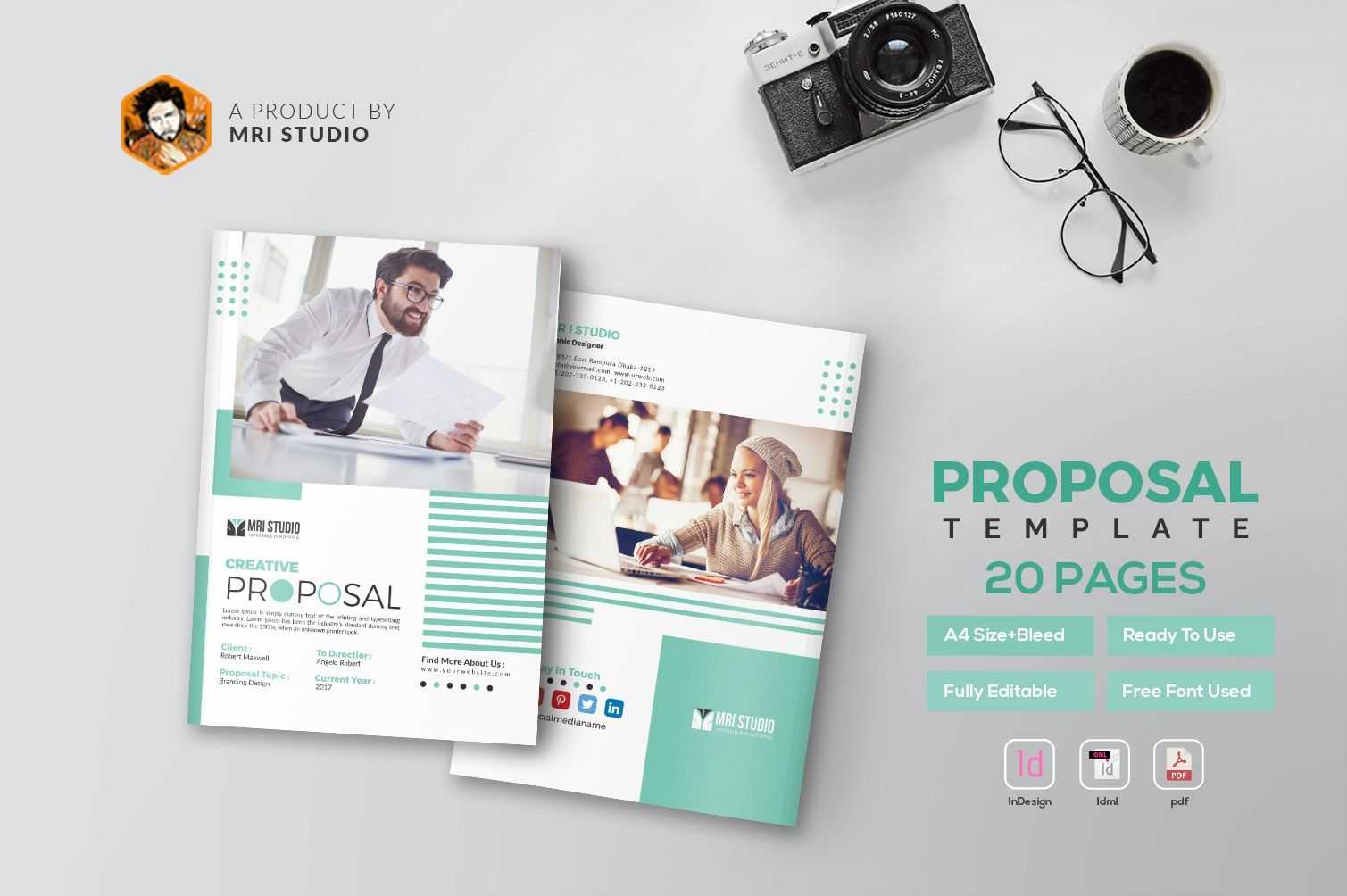 Proposal Features: 20 Pages And 2 Team Member Page Layout Pertaining To Membership Brochure Template
