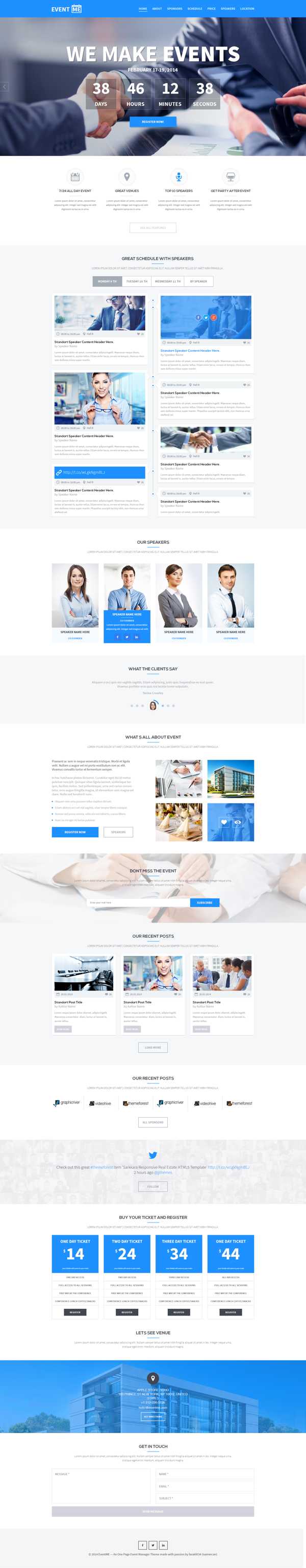 Psd Templates: 20 One Page Free Web Templates | Freebies With Regard To Single Page Brochure Templates Psd