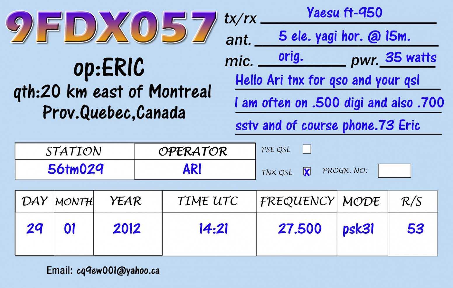 Qsl Card Template 650*413 – Download Our Sample Of Qsl Card Inside Qsl Card Template
