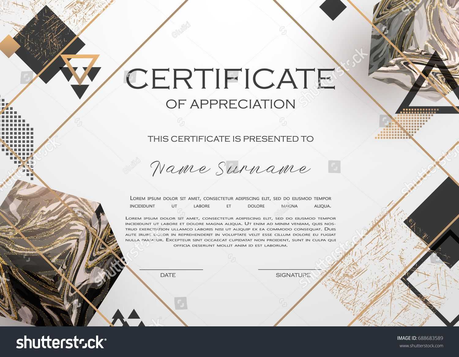 Qualification Certificate Of Appreciation Design. Elegant Within Qualification Certificate Template