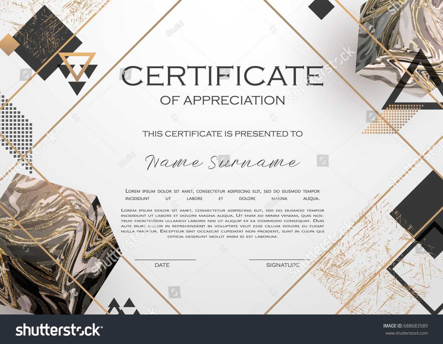 Qualification Certificate Of Appreciation Design. Elegant Within