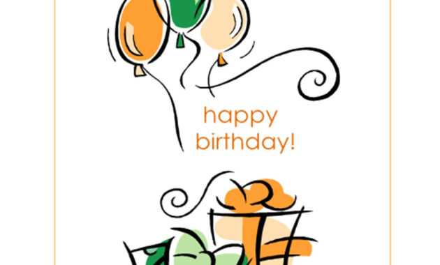 Quarter Fold Birthday Card Template - Atlantaauctionco for Quarter Fold Birthday Card Template