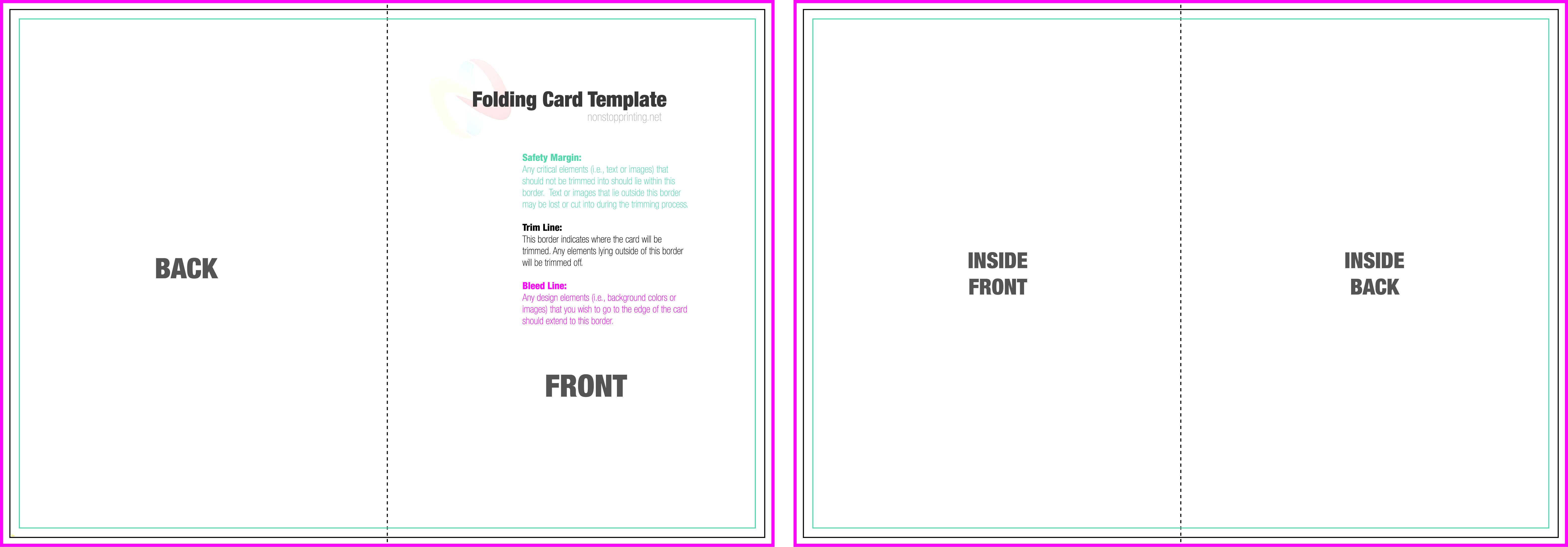 Quarter Fold Birthday Card Template – Atlantaauctionco In Quarter Fold Birthday Card Template