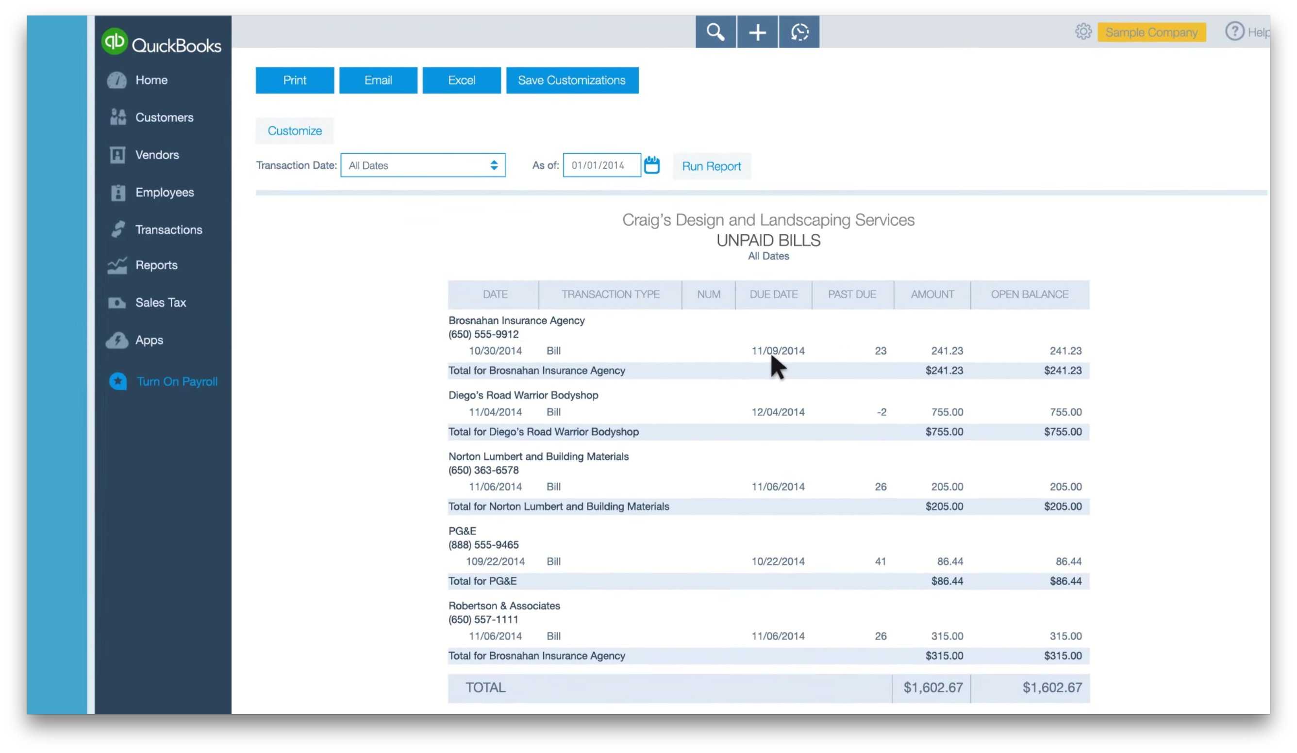 Quickbooks Reports For Expenses And Payments Inside Quick Book Reports Templates