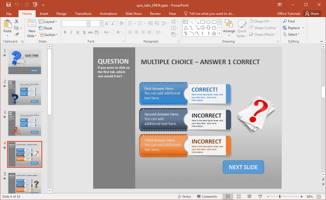 Quiz Powerpoint Template Free With Score Download Ppt Bee Inside Powerpoint Quiz Template Free Download