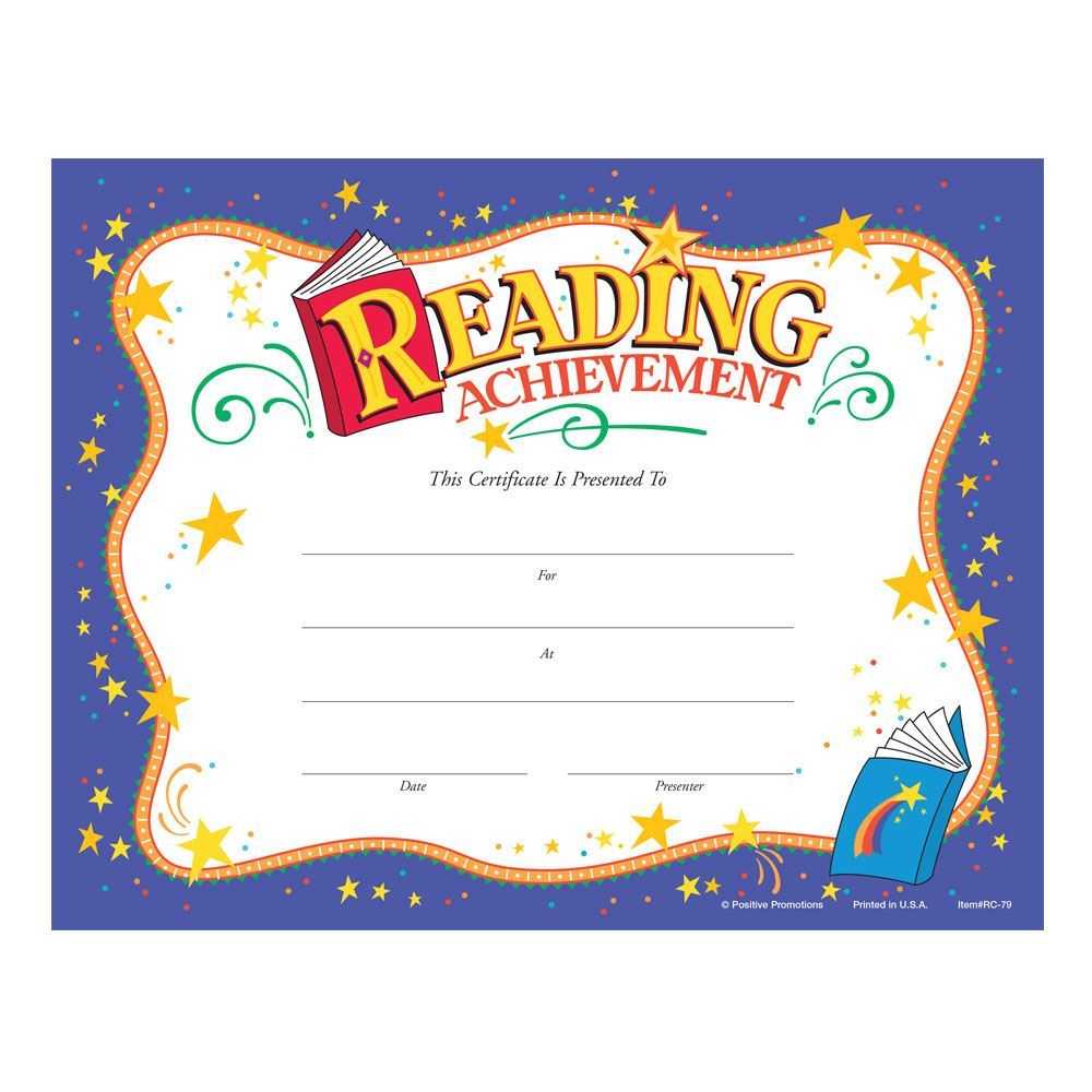 Reading Achievement Award Purple Gold Foil Stamped Certificates In Promotion Certificate Template