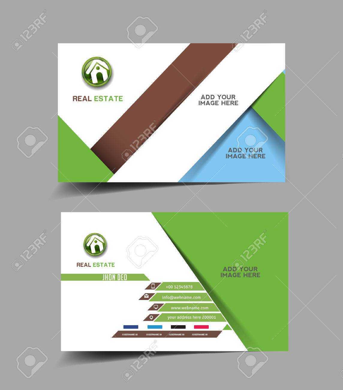 Real Estate Agent Business Card Set Template For Real Estate Agent Business Card Template