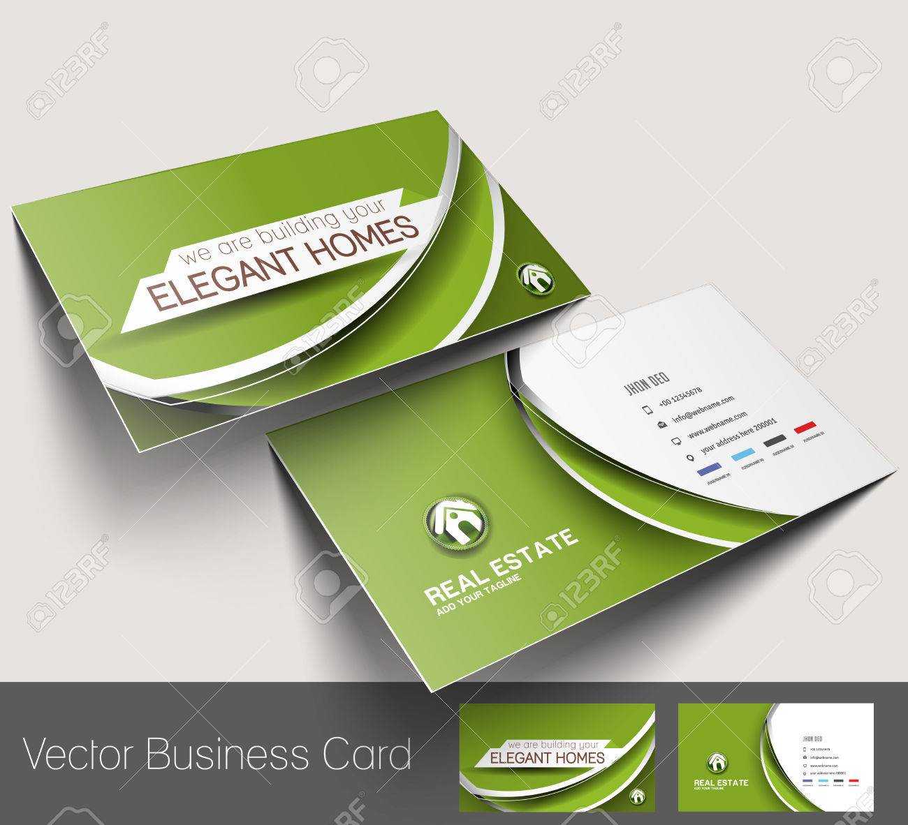 Real Estate Agent Business Card Set Template Regarding Real Estate Agent Business Card Template
